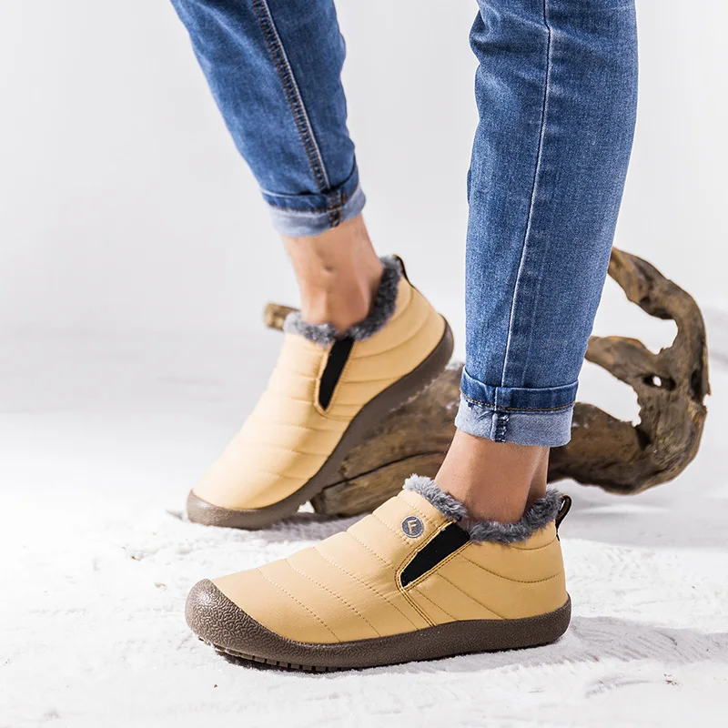 

BomKinta New Listing Winter Warm Casual Shoes Men Snow Anti Slip Unisex Couple Shoes Cotton Men Shoes Male Footwear Size 36-48