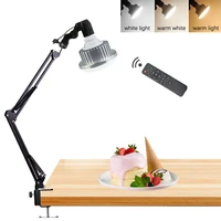 photo studio 35w led lamp with suspension arm bracket stand kits for desktop photography shooting flii lighting 3 light modes