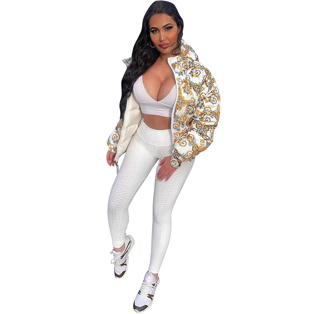 

Women Fashion Thick Warm Bread Shape Jacket Coat Vintage Flower Print Long Sleeve Oversized Loose Parka Female Outerwear Hooded