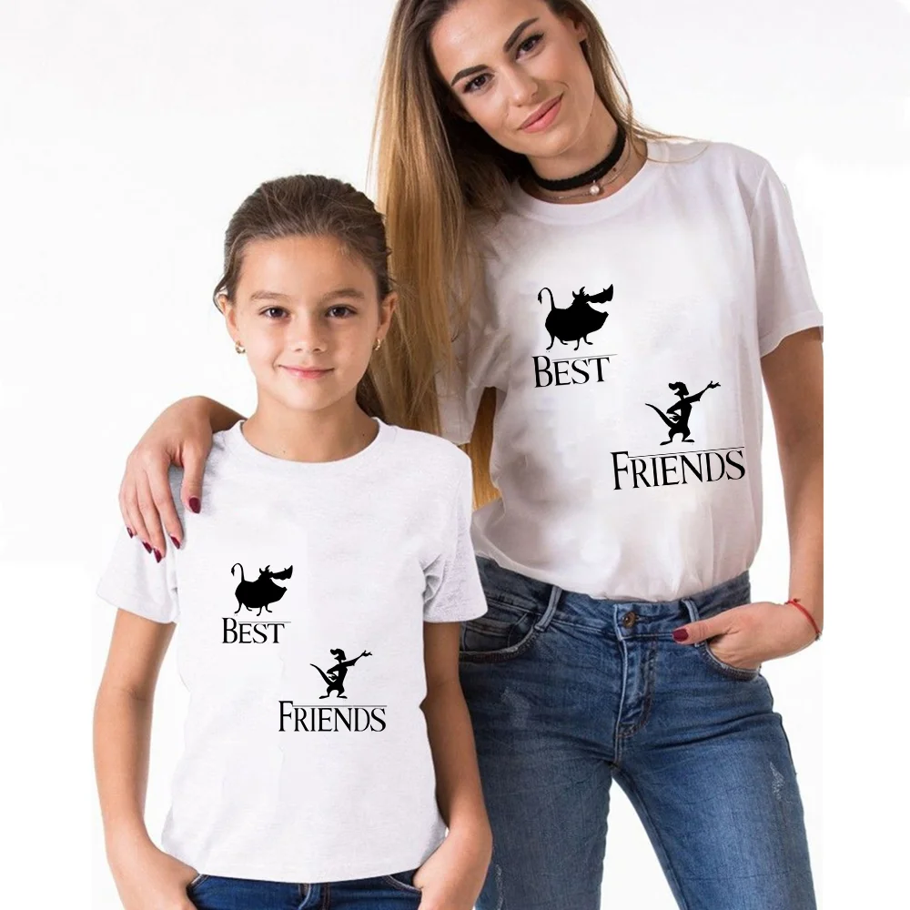 Семейный образ Disney графический принт Папа мама дети футболки белая одежда отец