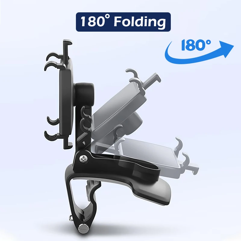 

Car Mobile Phone Holder 360 Degree Stand In Dashboard Rear View Mirror Sunshade Baffle Phone Holder GPS Mount