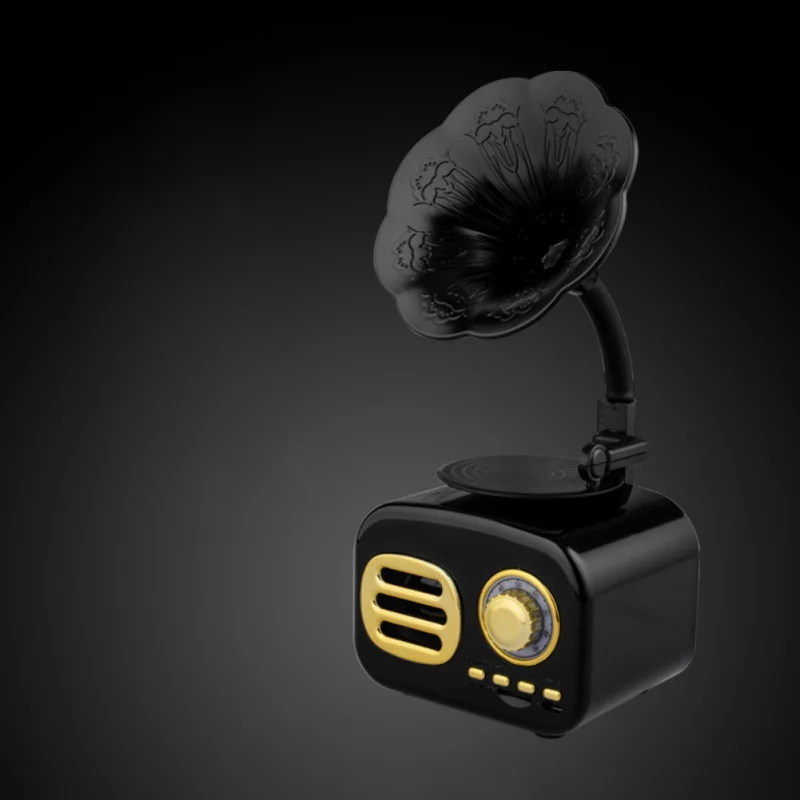 Новый беспроводной Bluetooth-совместимый динамик Ретро винтажный граммофон в форме