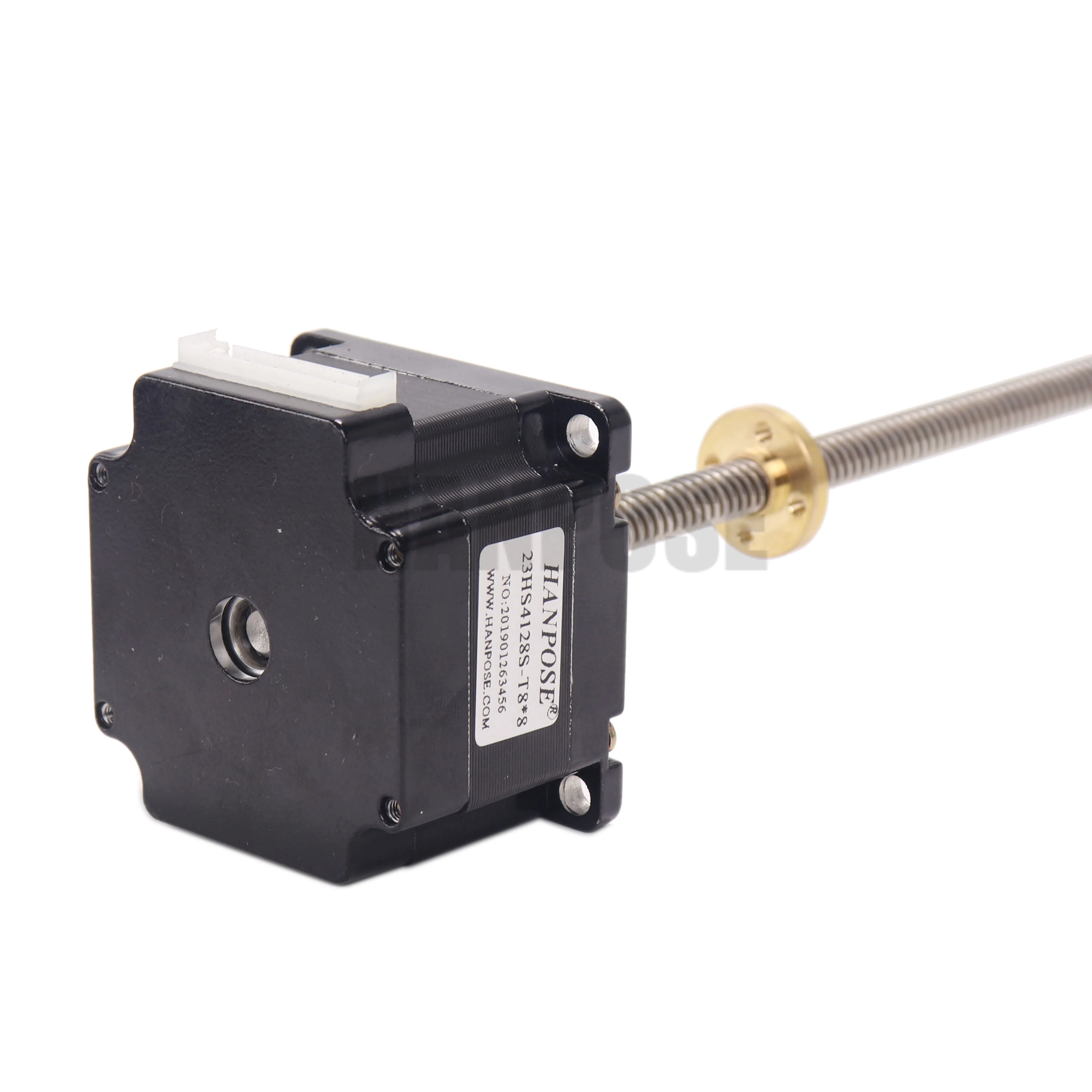 

3pcs Nema23 stepper motor 2.8A/55N.CM 23HS4128-T8 with Copper nut lead T-type Screw motor for CNC worm wheel edging machine