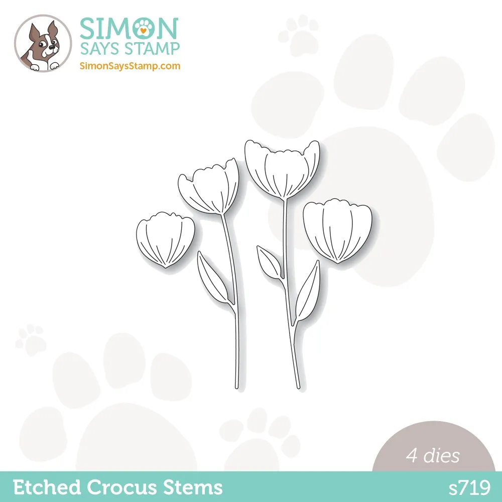 

Etched Crocus Stems Wafer Dies Metal Cutting Dies For Diy Scrapbooking Paper Diary Decoration Manual Handmade for 2021 Embossin