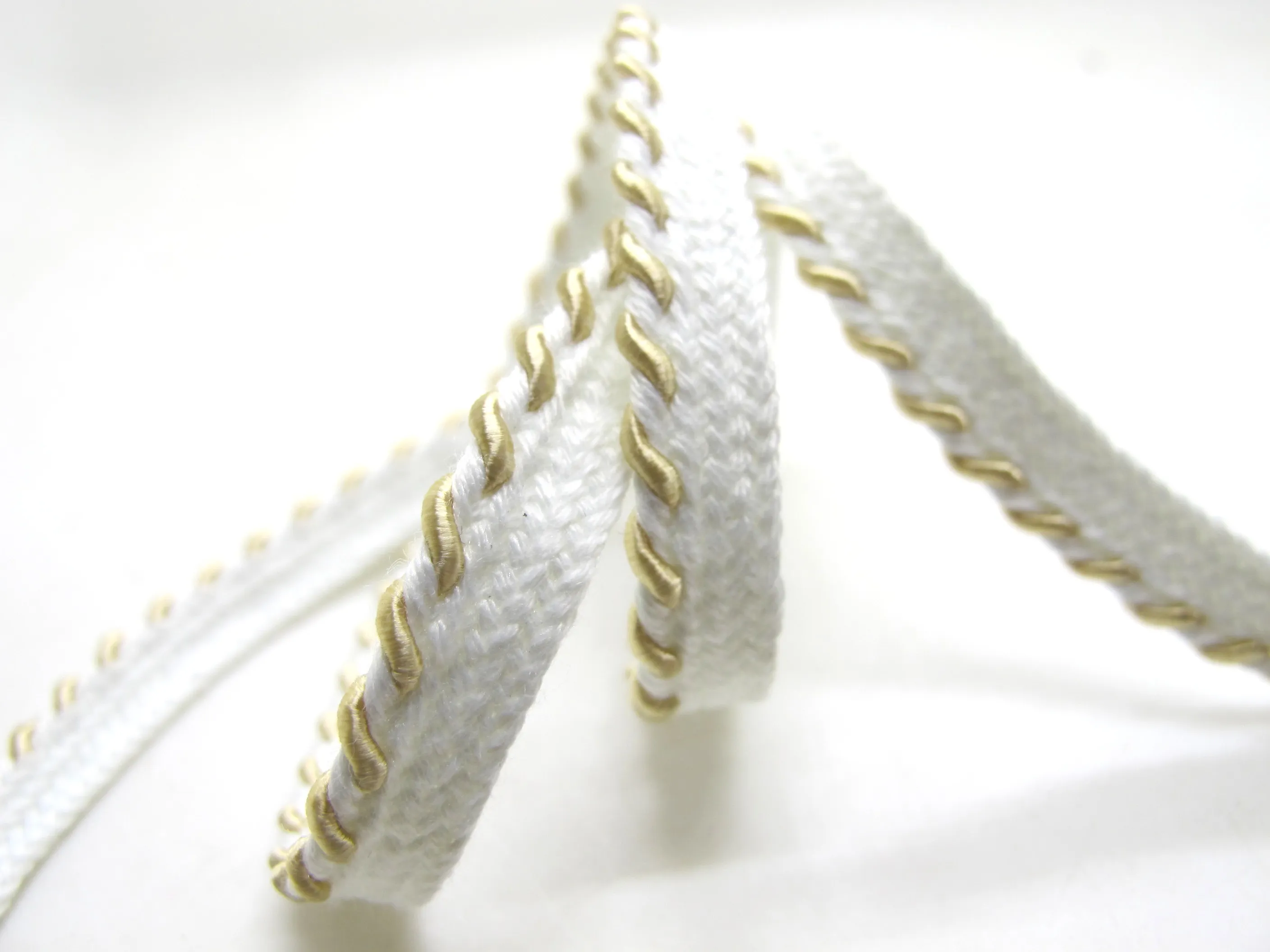 Белый скрученный плетеный шнур для обивки губ 5 ярдов 3/8 дюйма|Тесьма| |