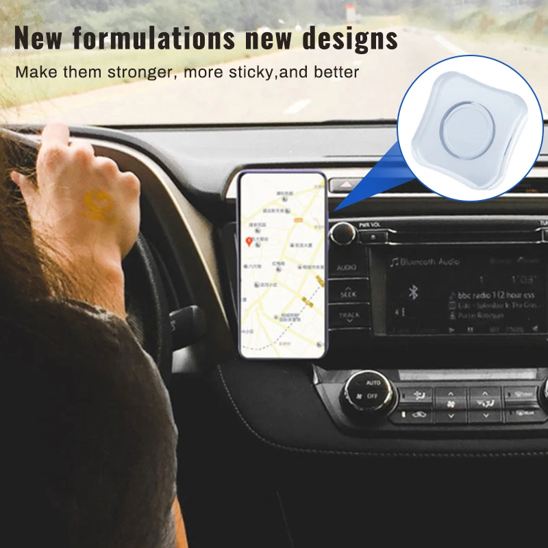 Car Phone Holder Universal Magic Stickers No Casual Paste Rubber Pad Wall Gel for Kitchen | Мобильные телефоны и