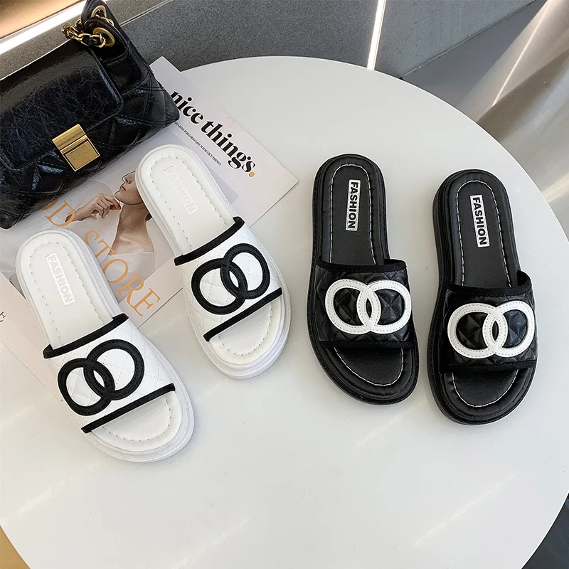 

Summer 2021 Women Wedge Thick Bottom Flip Flops Platform Slippers Women Shoes Beach Slipper Zapatos De Mujer