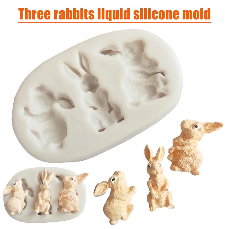 

Новый 3D силиконовая формочка для леденцов кролик Форма Выпекание торта шоколад пресс-форм термостойкость форма для выпечки тортов DIY украш...