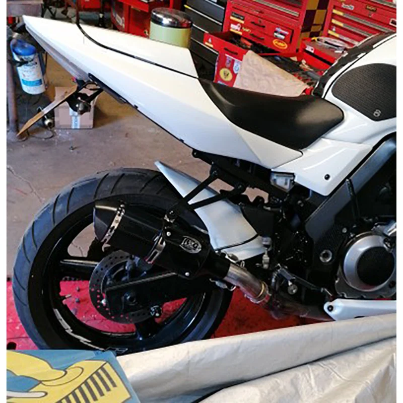 

Motorcycle Full Exhaust System Middle Link Pipe Muffler Baffle Tip Escape For Suzuki SV650 2003-2015 Scooter Modified Slip On