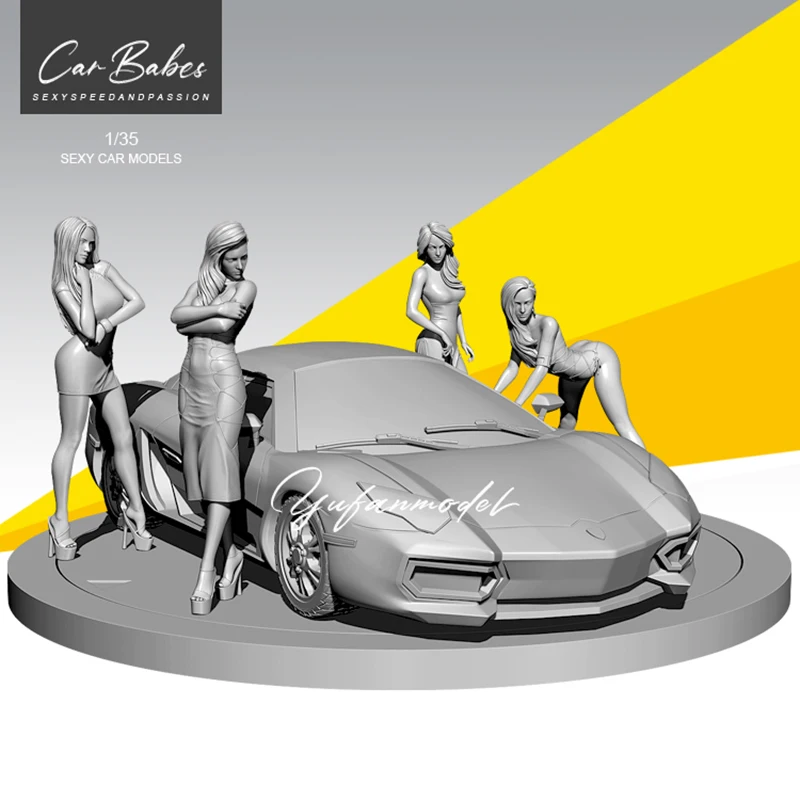 

1/35 YUFAN Sports Car Baby (4 Models + Car + Platform) Resin YFWW-2110