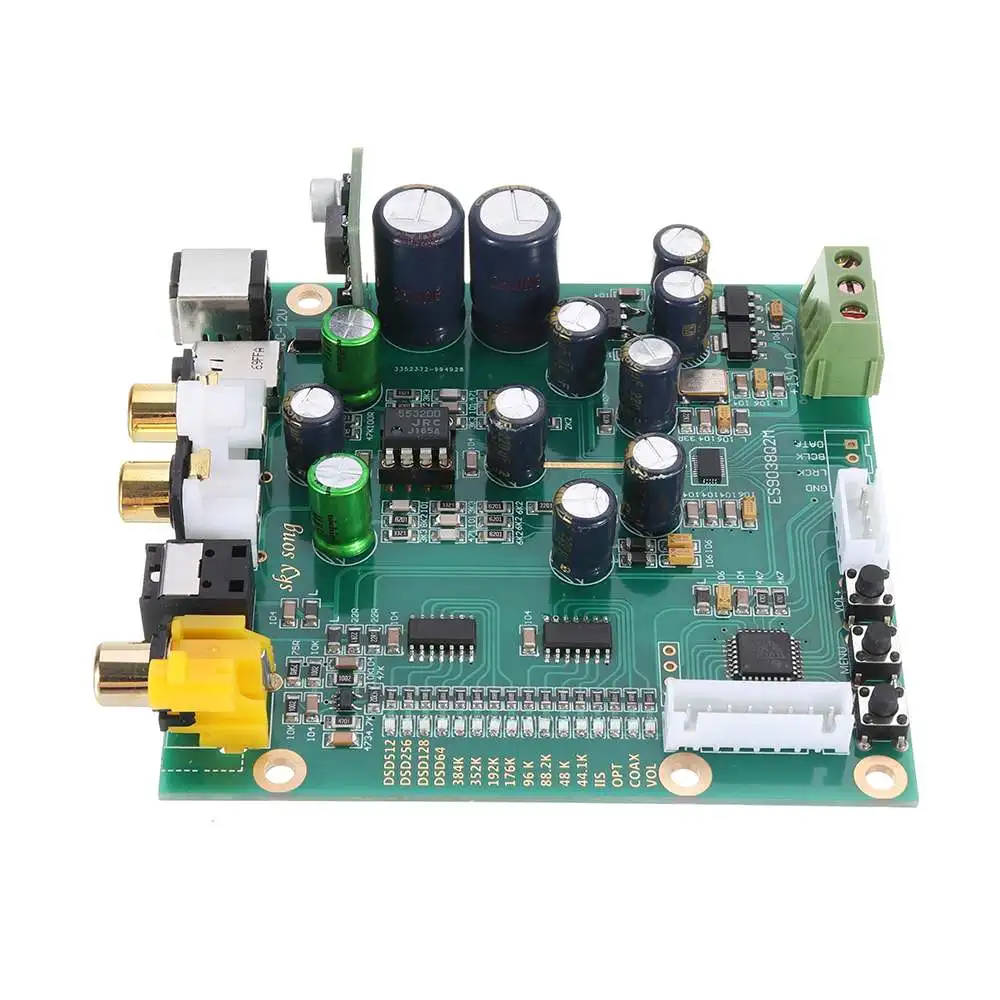 Аудио декодер DAC DSD плата 3 5 мм поддержка IIS коаксиальный вход 384 кГц DOP с OLED-экраном