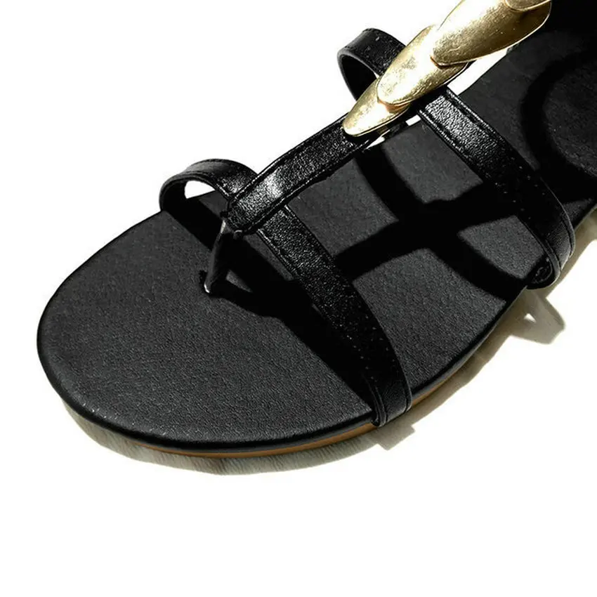 Женские сандалии с Т образной пряжкой QUTAA летние босоножки из искусственной кожи