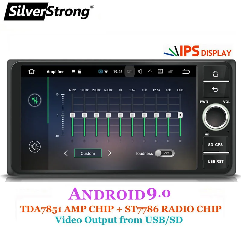 SilverStrong 2Din ips Android9.0 Универсальный Автомобильный 2Din E120 для Toyota Corolla 7 дюймов видео для hilux Rav4 prado 4 тюнер ips панель
