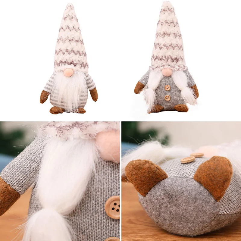 Безликая гномная кукла с надписью Merry Christmas милый Рудольф новогодний подарок для