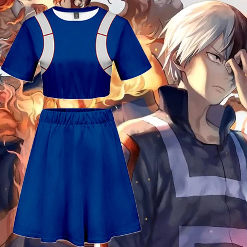 Женские костюмы для косплея Boku No My Hero академия Midoriya Todoroki Shoto Bakugou Katsuki OCHACO URARAKA Топы
