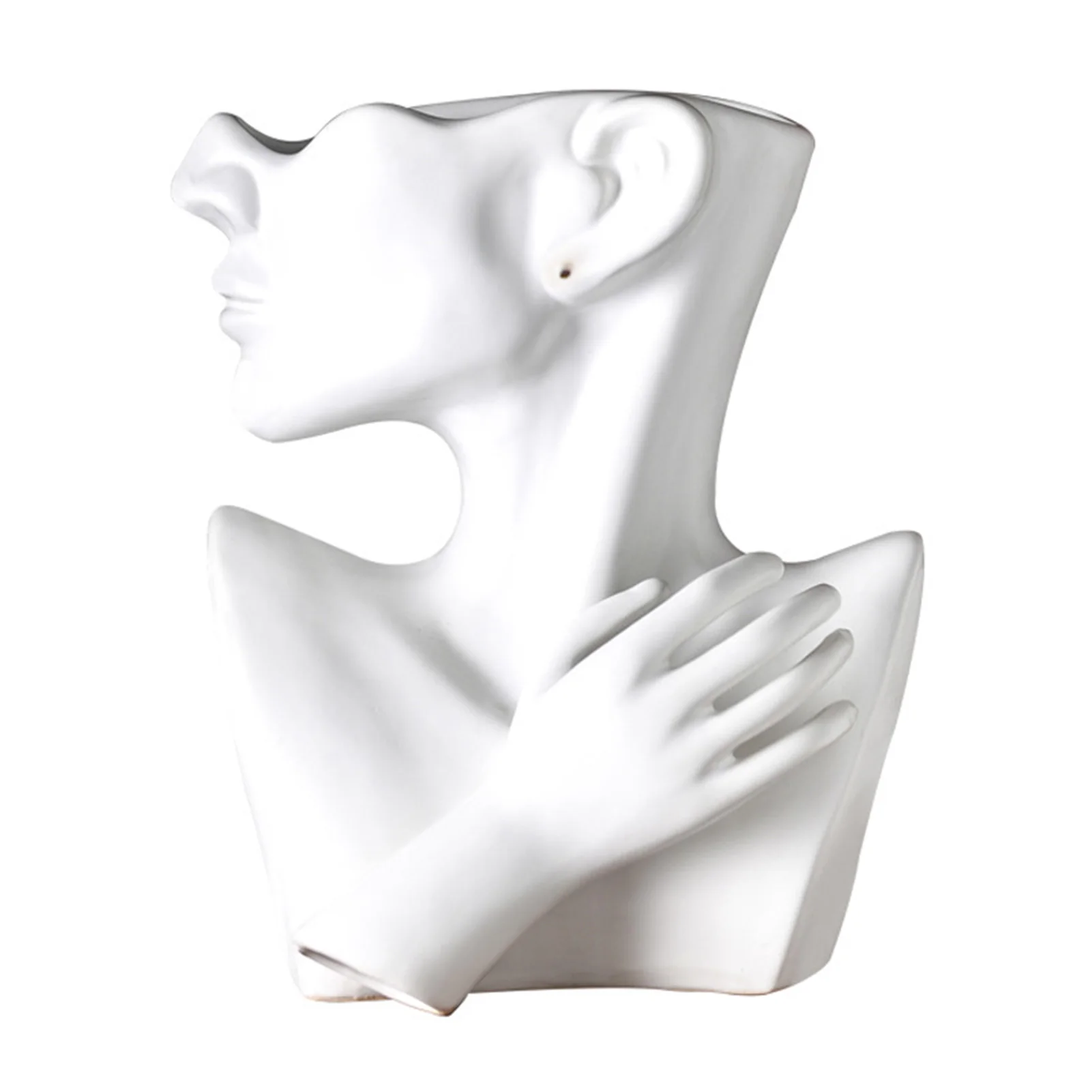 

Скандинавская искусство, статуя, Керамическая Женская ваза, Креативный цветочный горшок, украшение для дома, офиса, крыльца, винного шкафа, ...