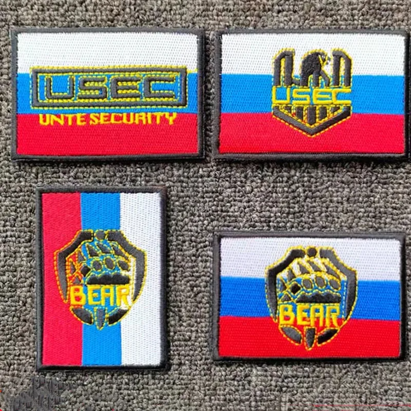 

Game Animation Peripheral Russia Escape from Takov Embroidery Velcro Badge USEC BEAR Armband Tactical Patch Sticker on Clothes