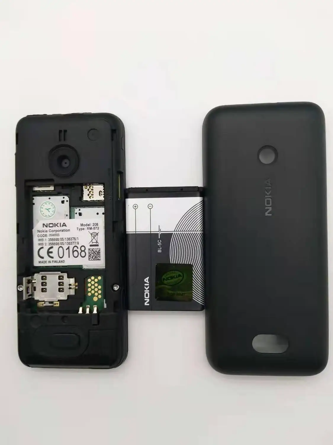 nokia 208 dual sim card refurbished original 208 phone 2g3g gsm 1 3mp 1050mah unlocked cheap celluar phone free global shipping
