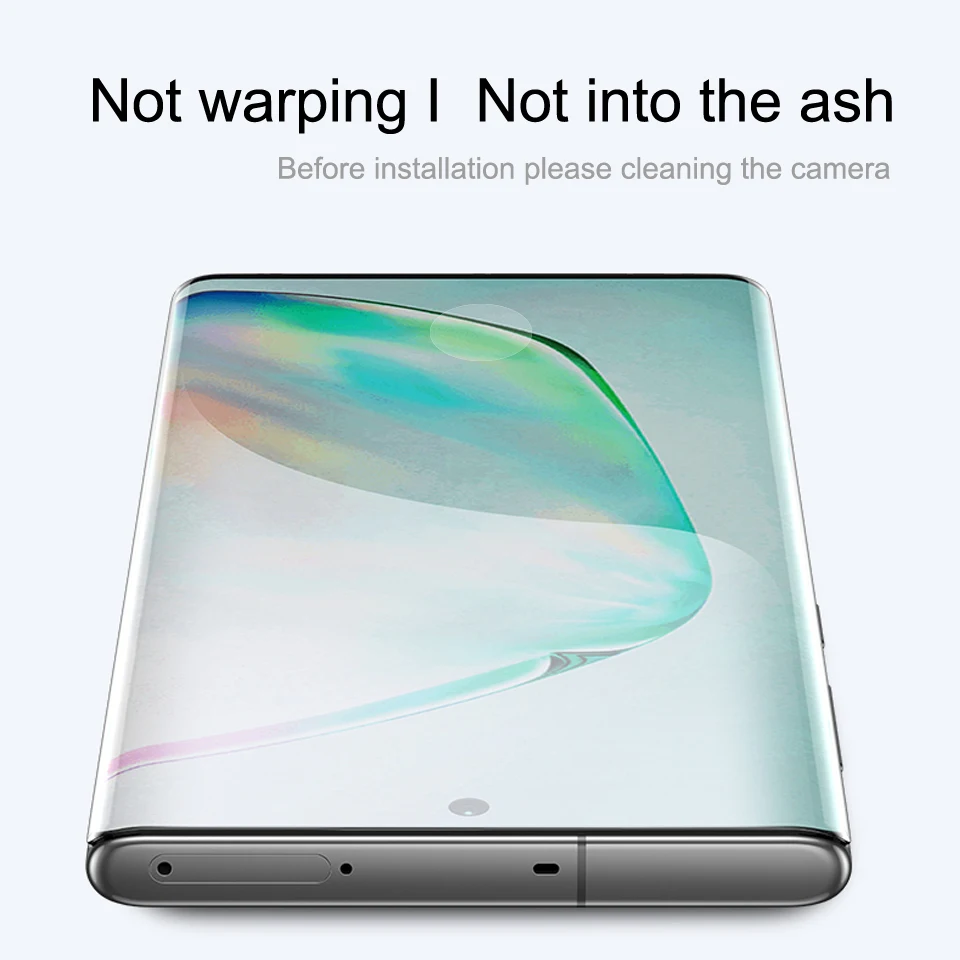 Закаленное стекло 9D для Samsung Galaxy Note 10 + защитная пленка Plus Pro | Мобильные телефоны и