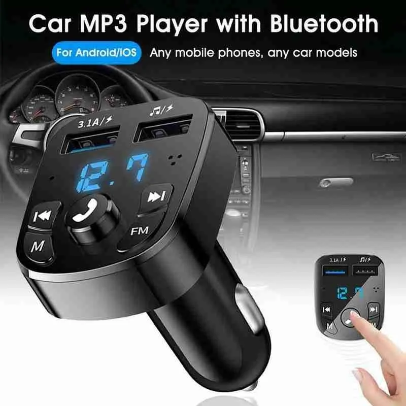 FM-трансмиттер автомобильный с поддержкой Bluetooth 5 0 и двумя USB-портами | Автомобили