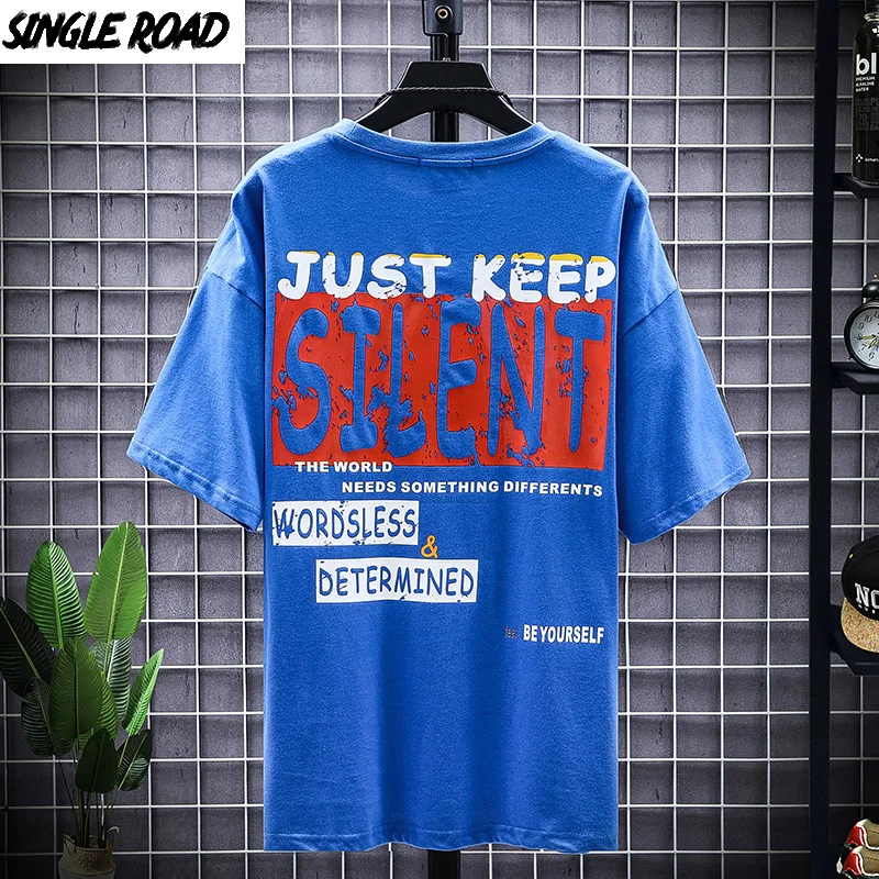 SingleRoad Мужская футболка для мужчин 2020 летняя графическая оверсайз панк хоп хип