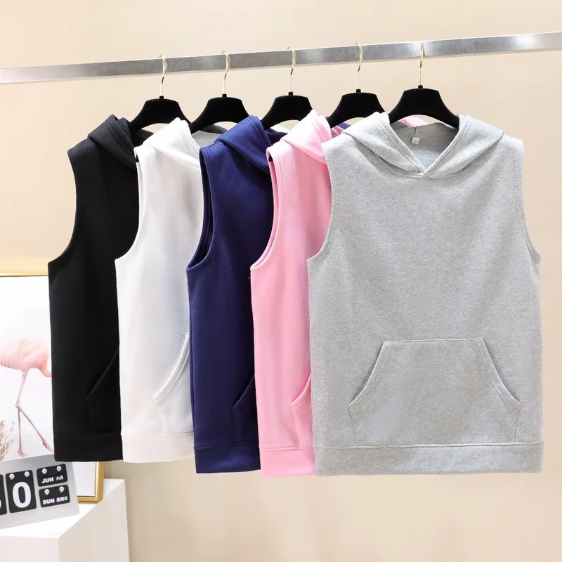

2021 NEW NISSAN Summer Men's Casual Hoodies Cotton Vest Male Print College Man Solid Sleeveless Sweatshirts Tops