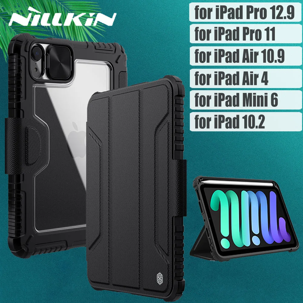 

NILLKIN For iPad Pro 12.9 11 2021 Cover Magnetic Case For iPad Air 10.9 Air 4 Mini 6 Camera Protection Shell with Pencil Holder