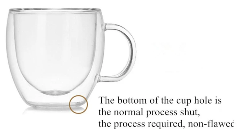 

80/250/350/450ml Heat-resistant Double Wall Glass Cup Beer Coffee Cups Handmade Healthy Drink Mug Mugs Transparent DrinkwareTea