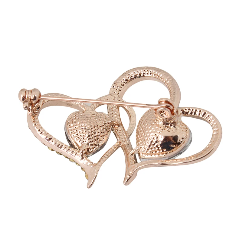 Женская брошь в форме сердца из циркона и сплава | Украшения аксессуары