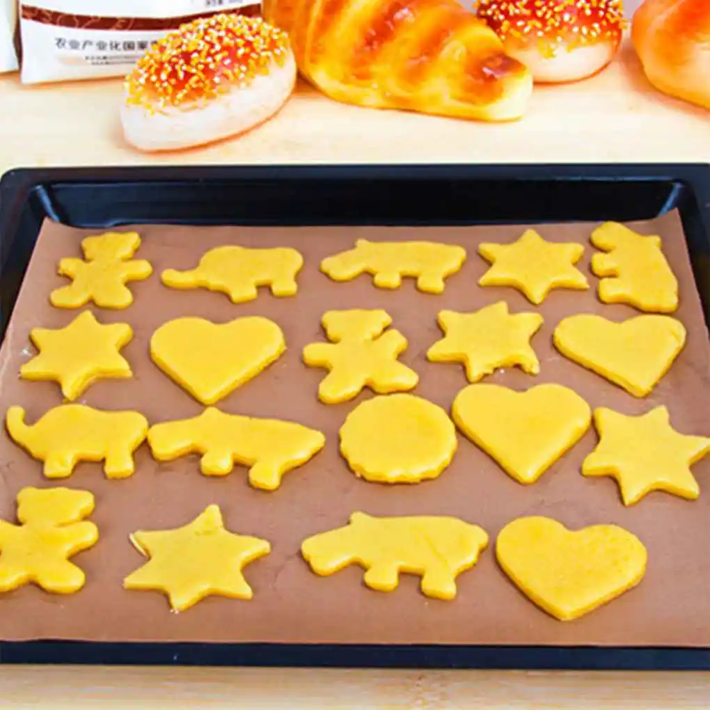 

1pc Non-Stick Silicone Baking Mats Cookie Pad Rolling Dough Mat High Temperature Resistant Glass Fiber BBQ Grill & Baking Mats