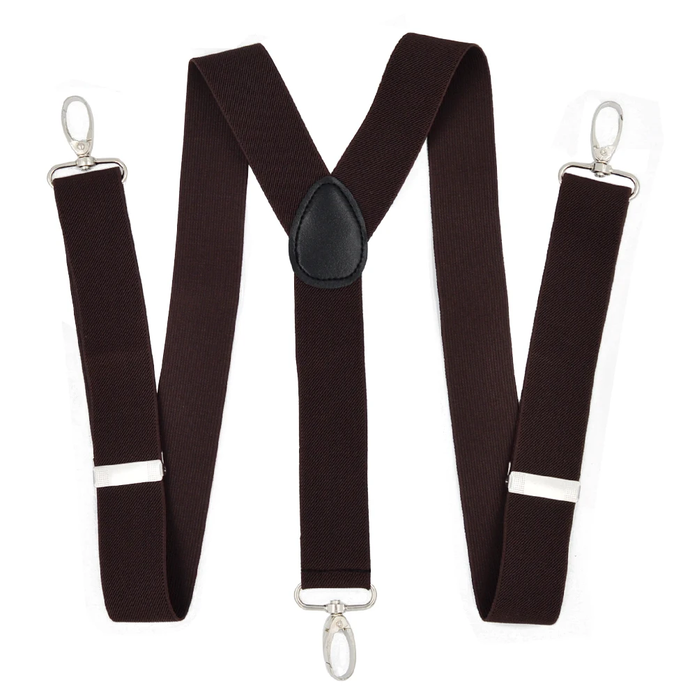 

Suspenders men for pants 3.5 cm hooks Adult suspenders Polyester Elastic Women 100 cm larger high Braces olive