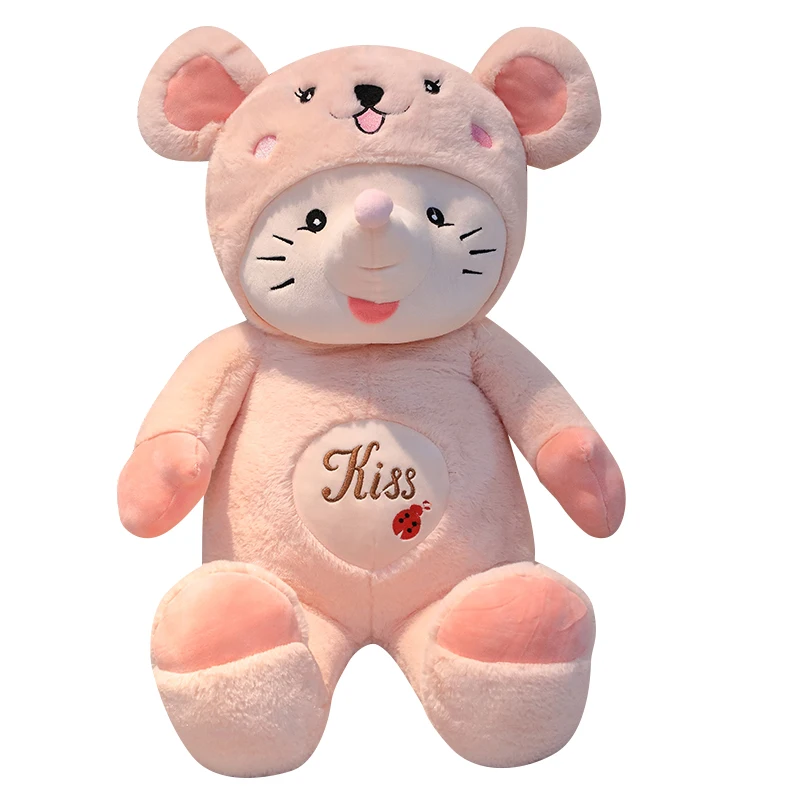 

1pc Dropshipping Epacket shopify service 2020 Pp cotton Rat Year mascot kissing little cute mouse figurine Mouse plush toy