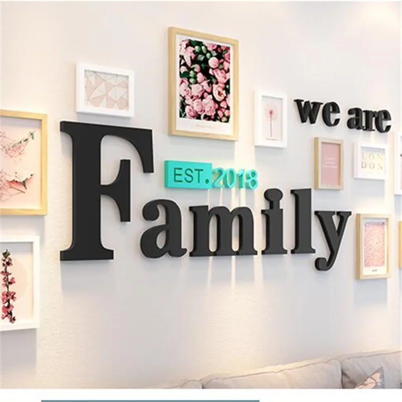 Современные Фото Рамка для украшения стены 12 шт./компл. прямоугольник рамка