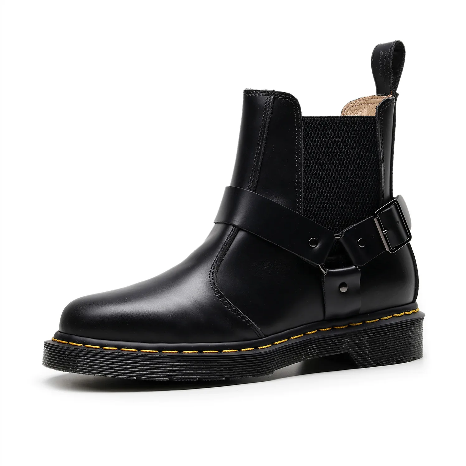 

New Women's Men's Chelsea Boots Ankle Boots Big Size Black British Style Woman Man Boots Genuine Leather Free Shipping 2975