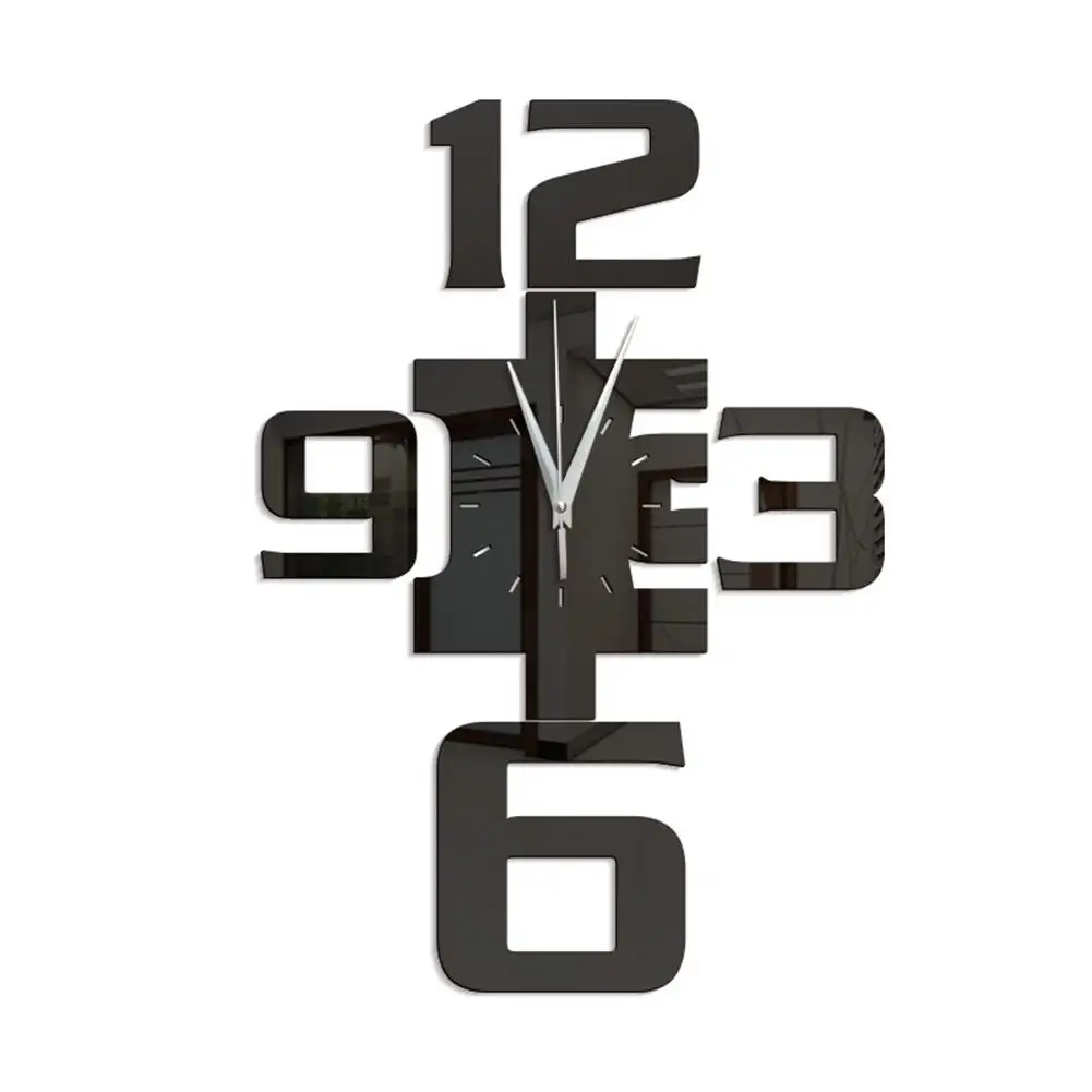 

HOT SALESNew Arrival Large Arabic Numerals Wall Clock Decal Acrylic Mirror Sticker Home Decoration Wholesale Dropshipping