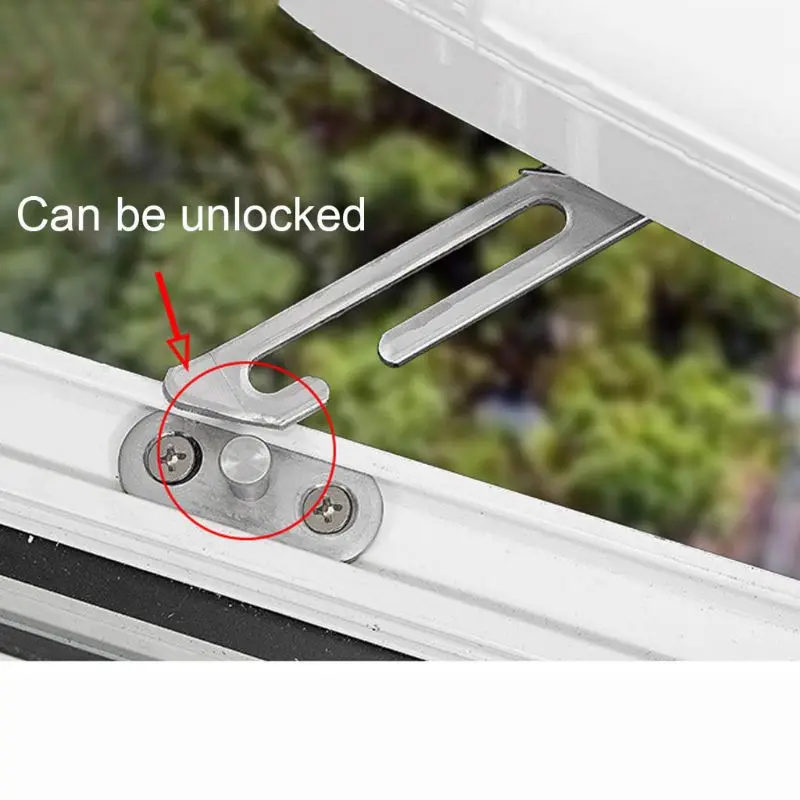

23GD Window Restrictors Locks 304 Stainless Steel Window Restrictor Hooks Window Limit Locks Casement Window Restrictors Child