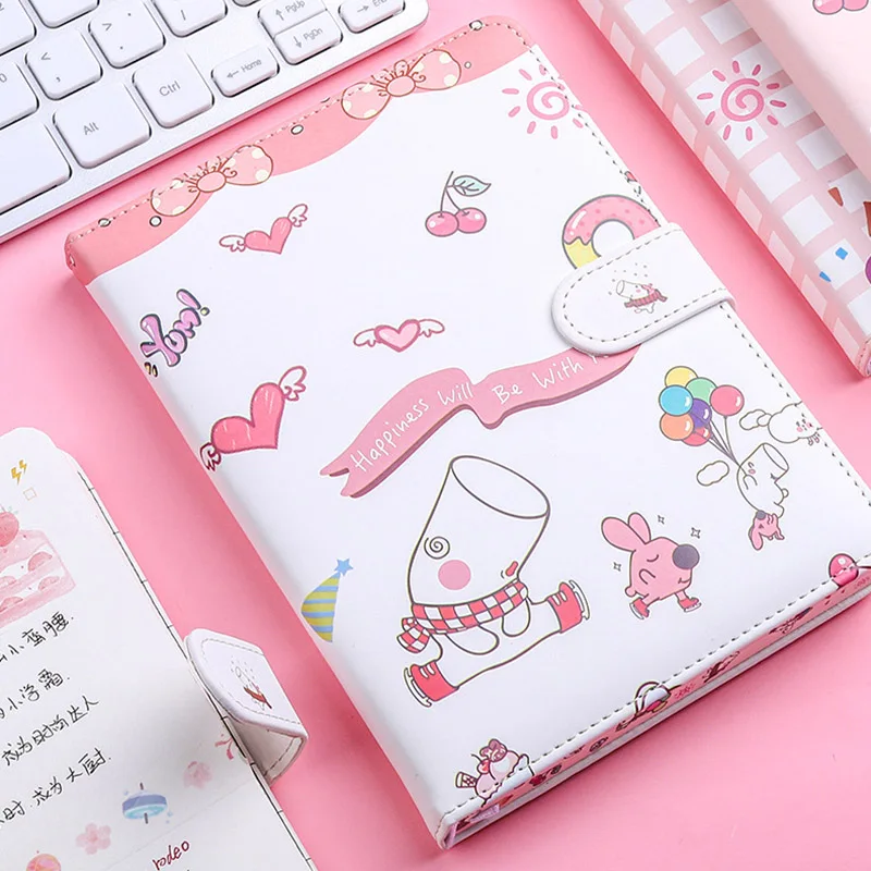 

Kwaii Diary Notebook A5 Portable Cute Notepad 100 Pages A5 Notebooks Planner For Kids Office School Stationery Supplies