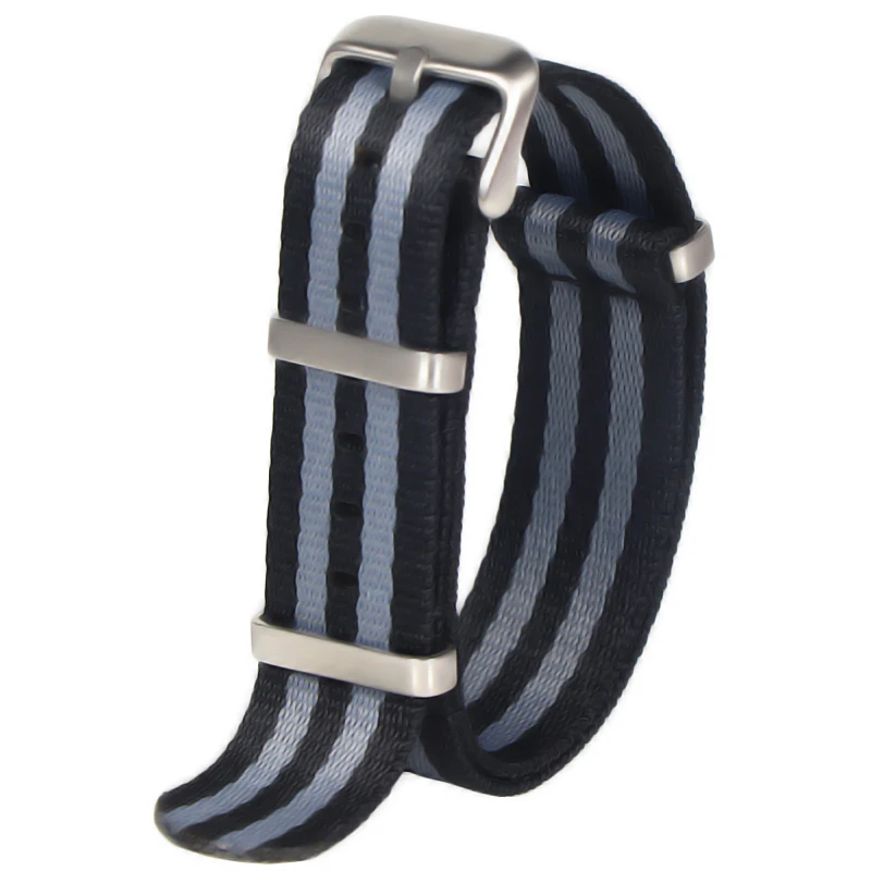 Premium Quality Herringbone 20mm 22mm Seatbelt Watch Band Nylon Nato Strap For Military Watch