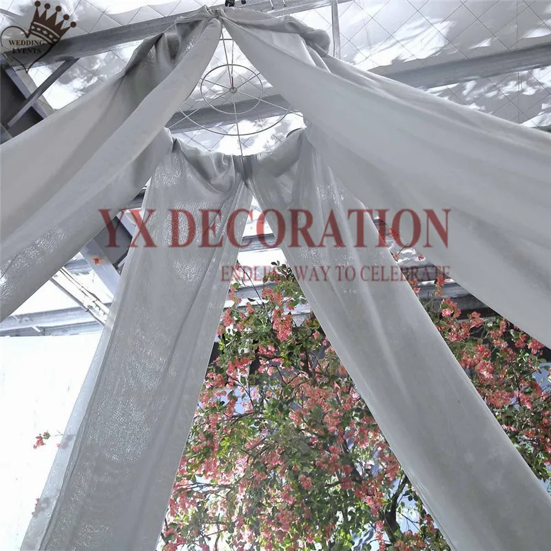 Белый черный 12 шт Новый дизайн шифон драпировка для потолка крыша ткань навеса