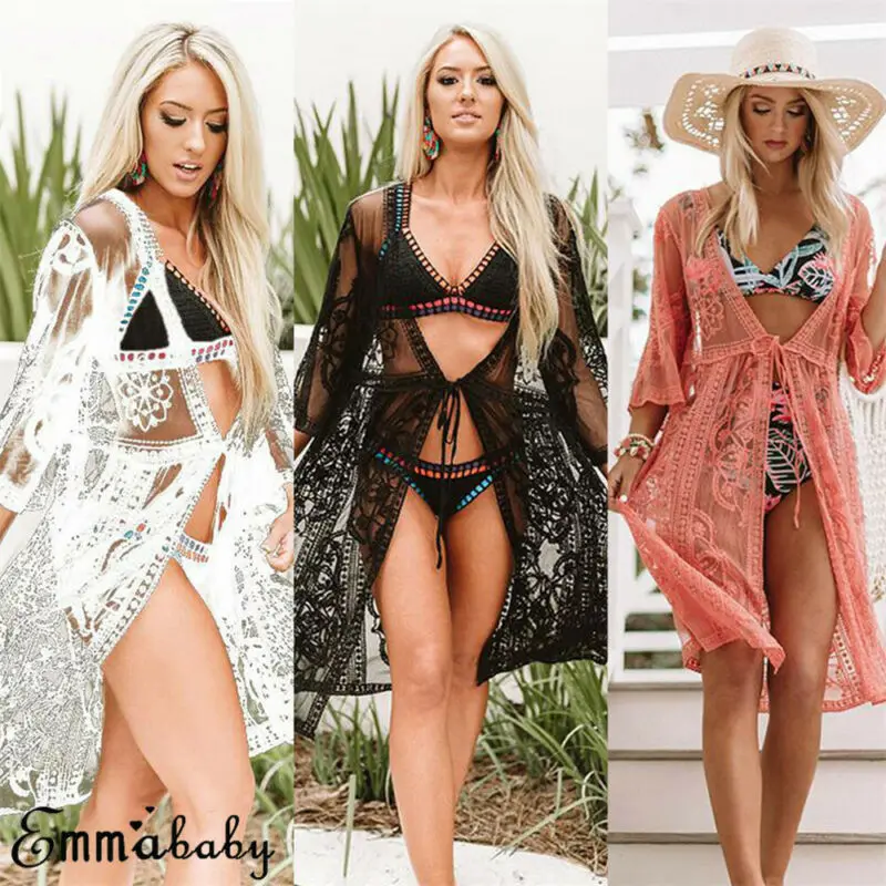 2019 модная женская вязаная накидка на бикини купальный костюм Пляжное платье топ
