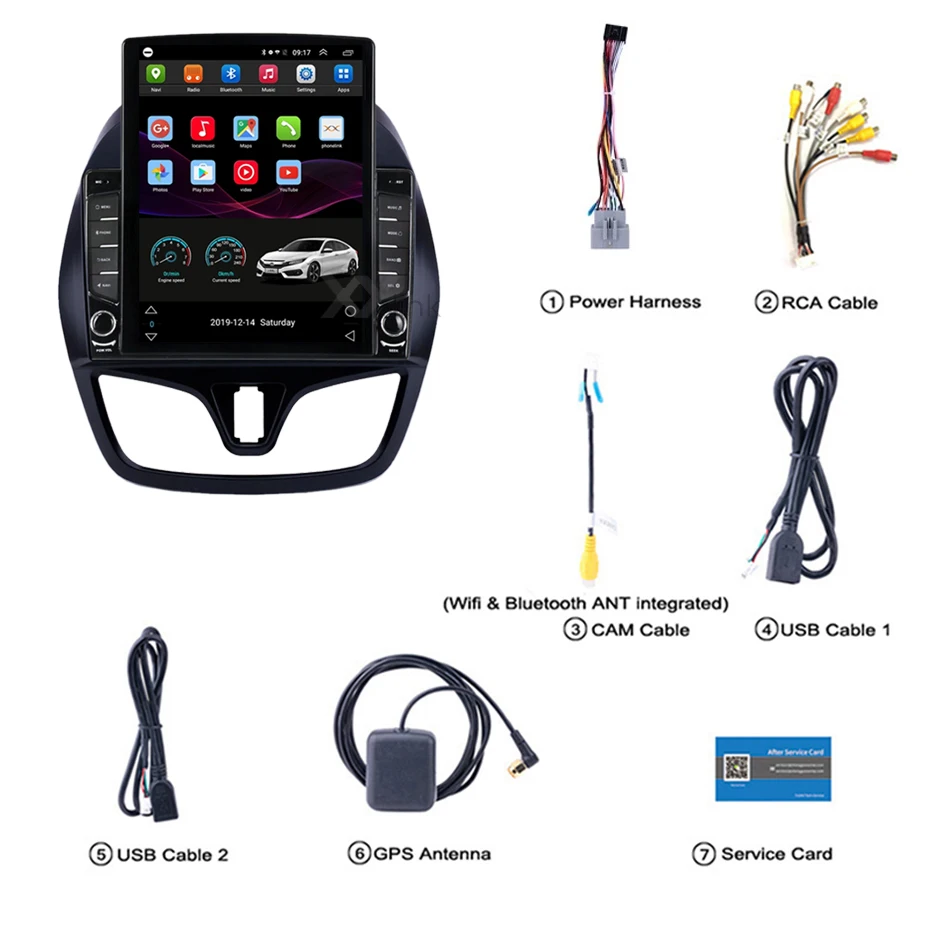 

9.7 inch tesla Type Android 10.0 For Chevrolet Spark 2015 - 2018 Car Radio Multimedia Video Player Navigation GPS no 2 din dvd