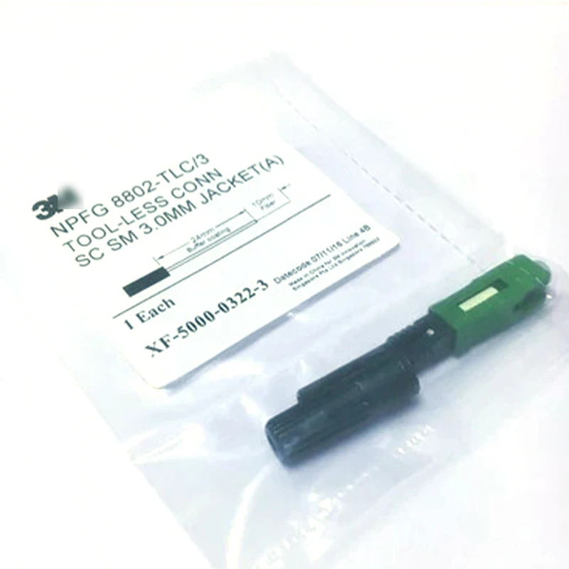 100PCS/LOT FTTH 8802-TLC/3 XF-5000-0322-3, 8812-TLC XF-5000-0007-0, 8802-T/APC/FS/1 XF-5000-0541-8 SM Fiber Optic Fast Connector