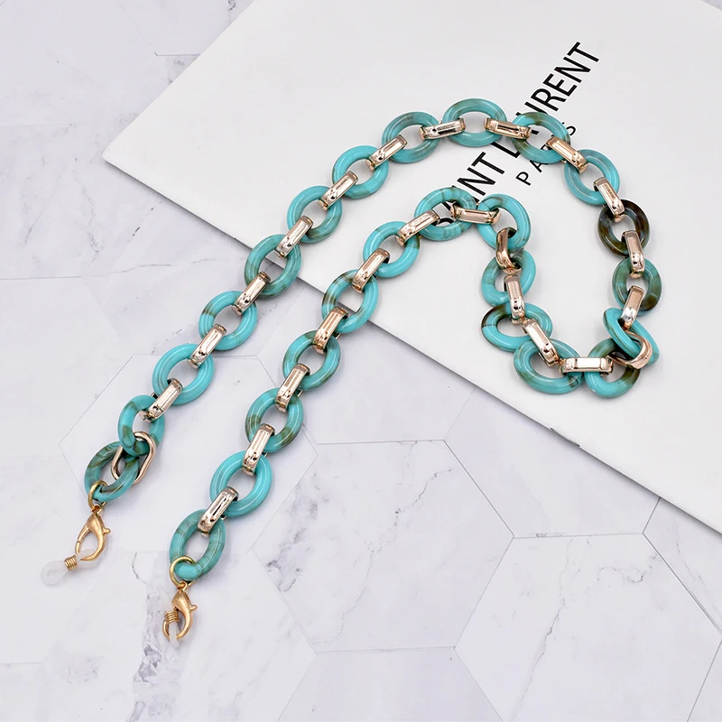 

Multicolor Acrylic Link Eyeglass Chains For Women Bohemia Sunglasses Mask Lanyard Eyewear Fashion Jewelry Glasses Accessories