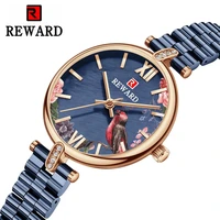 reward womens wrist watch luxury ladies timepiece waterproof anti scratch glass stainless steel female quartz watches for women