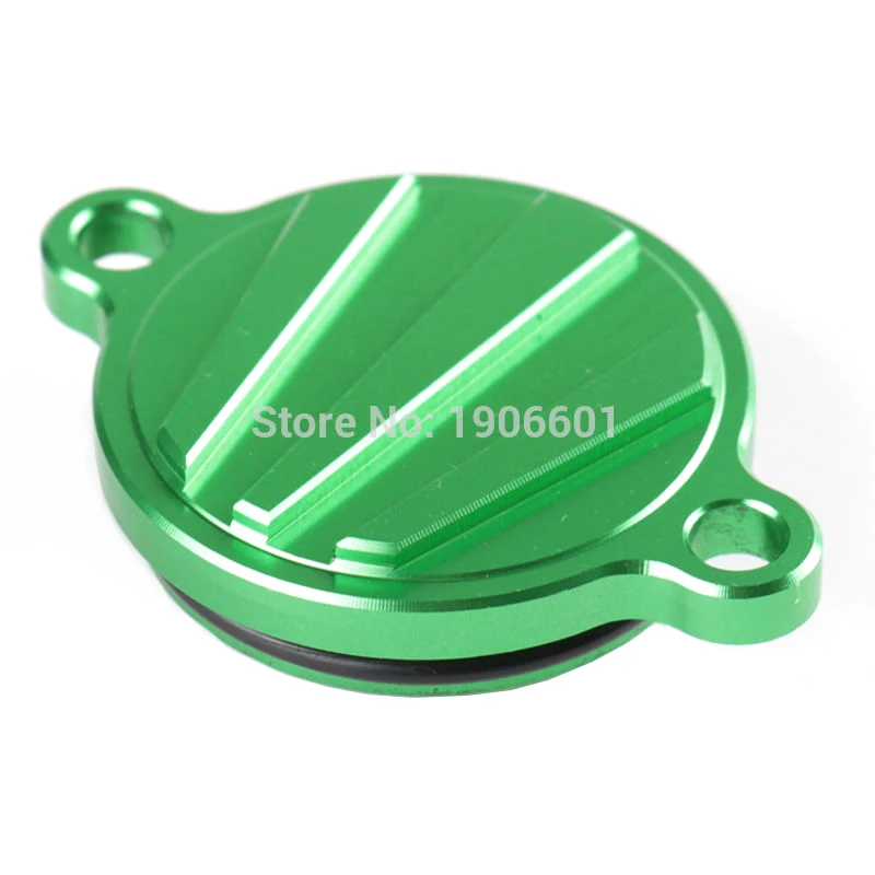 

Green CNC Billet Engine Oil Filter Cover For Kawasaki KX450F KX 450F KXF450 2004-2015 MX spare parts dirt pit bike Motorcross