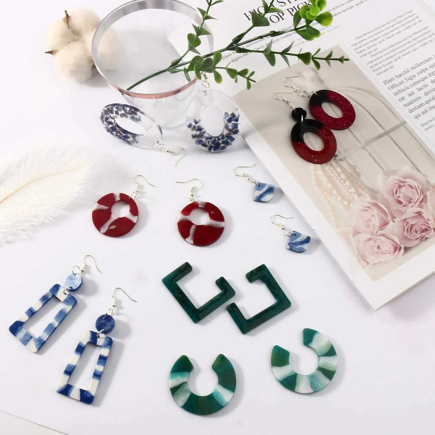 Формы для сережек из эпоксидной смолы богемный висячий брелок модные ювелирные