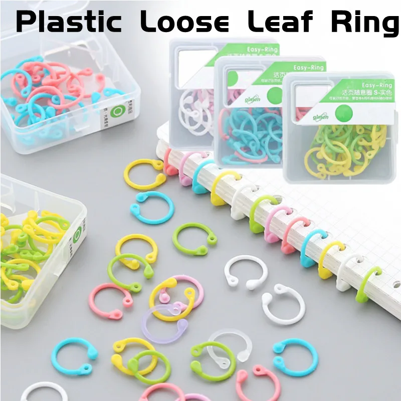 

Multifunction Creative School Household Random Circle Binding Paper Key Ring Plastic Loose Leaf Ring
