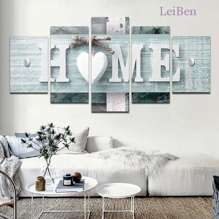 Модульная картина с буквами алфавита художественный плакат Теплая семейная