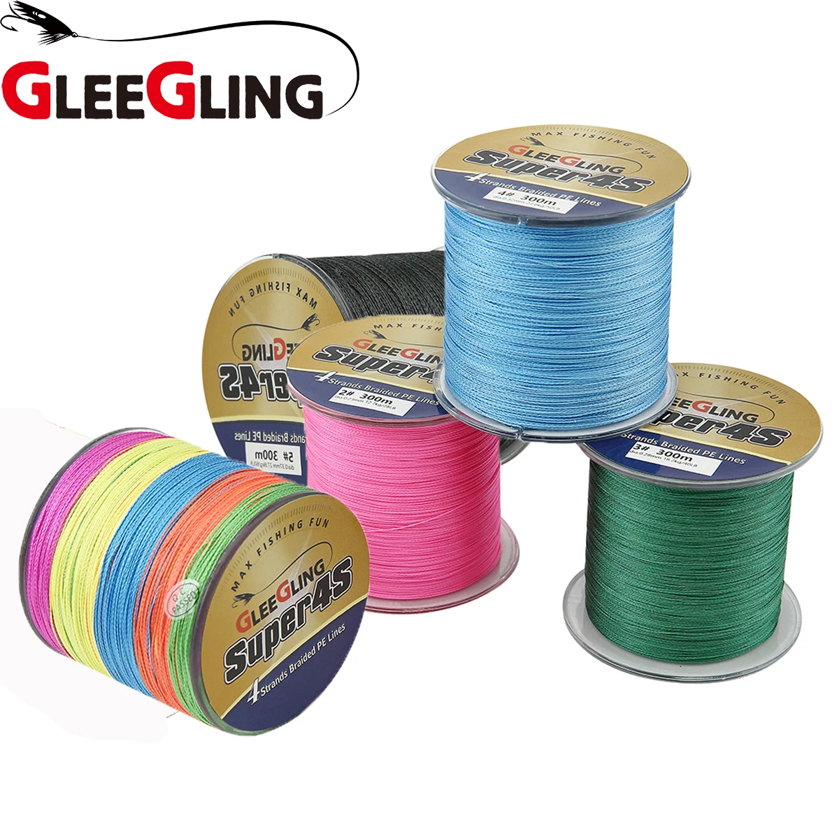 Leegling Linha Multifilamento 300 м 4 стойки 0 087-0 8 мм Linea De Pesca PE плетеные лески фунтов 22 фунта 70 115