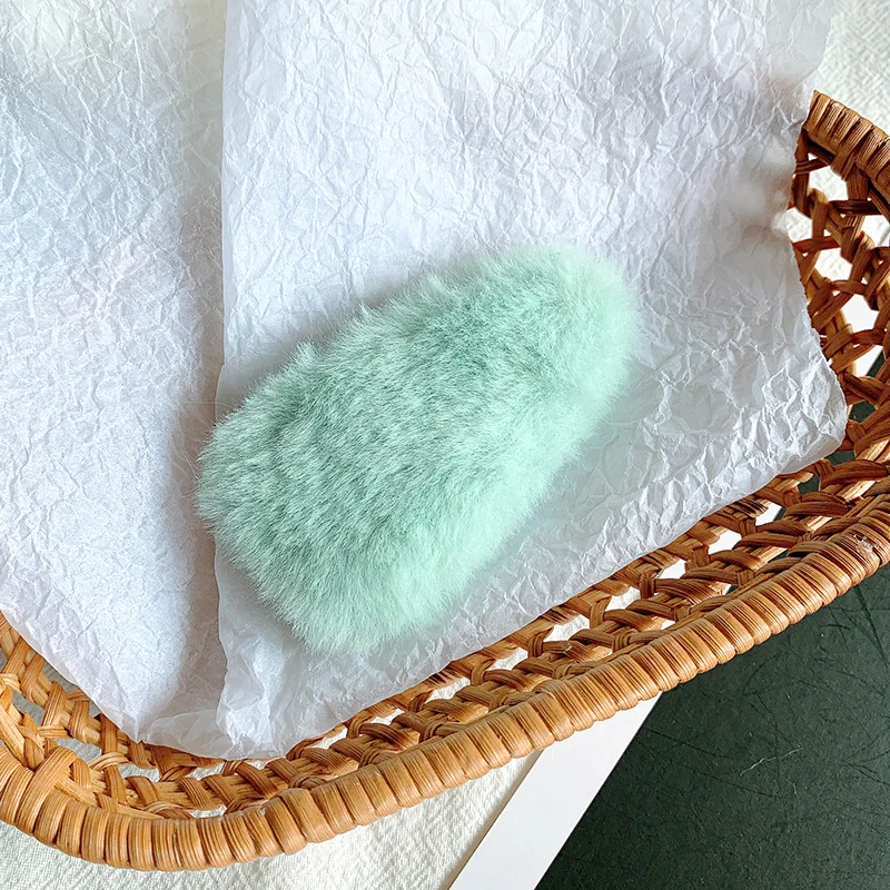 

Hairlyah Winter Faux Fur Hairpin for Women Girl Hair Clips BB Clip Bangs Barrette Styling Tools Headwear Hair Accessories